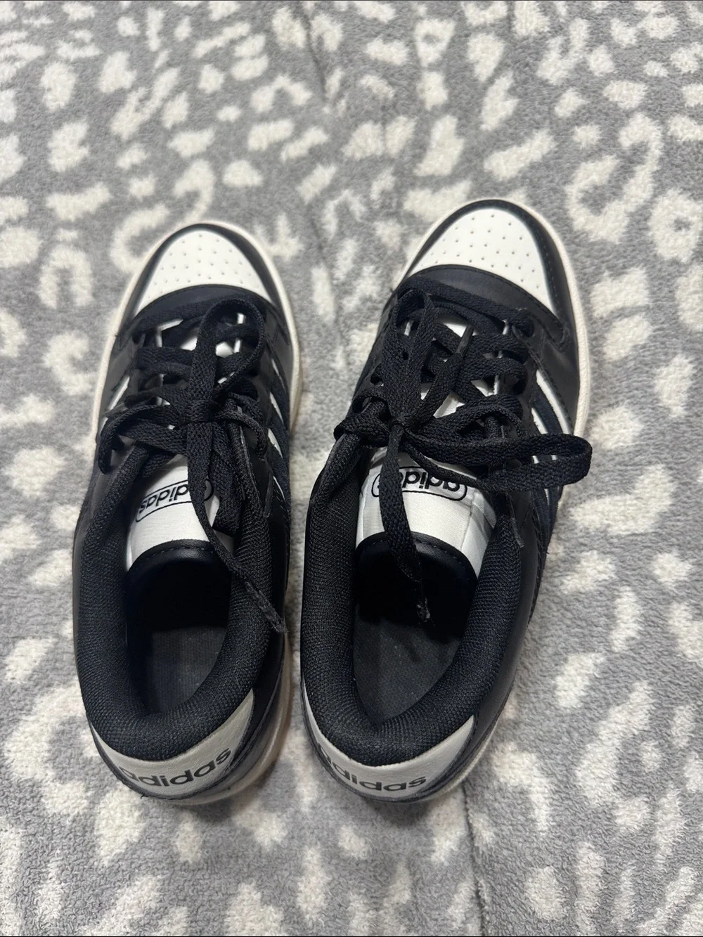 adidas Kids Black and White Low-Top Sneakers